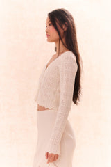 Petra Bow Pointelle Cardigan