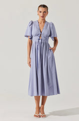 Hadleigh Scallop Trim Midi Dress