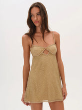 Glitter Slip Dress-Gold