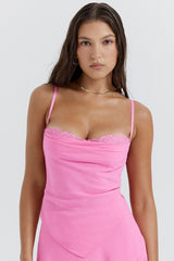 Aurelia-French Pink Hanky Hem Top