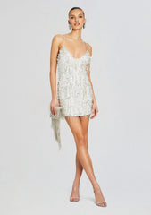 Haven Embellished Dress-White