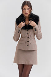 Buckingham-Puppytooth Check Hourglass Jacket - SALE