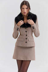 Buckingham-Puppytooth Check Hourglass Jacket - SALE