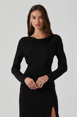 Decima Cowl Neck Maxi Dress