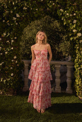 Vonnessa Pleated Tiered Maxi Dress