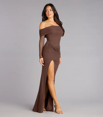 Sandy Off-The-Shoulder Mesh Formal Dress