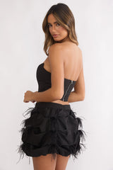 Alyra Structured Corset Top Black