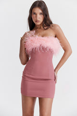 Alexa-Warm Pink Mini Dress