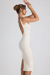 Navi-Modal Lace-Trim Midaxi Dress in Ivory