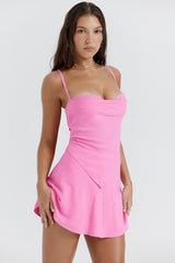 Aurelia-French Pink Hanky Hem Top