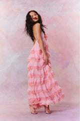Monceau Halter Ruffle Dress