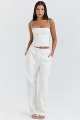 Audette-White Structured Corset