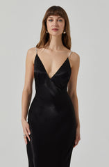 Maxime Pearl Straps Maxi Dress
