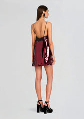 Olive Sequin Lace Dress-Port