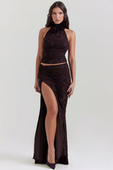 Adrielle-Cocoa Midi Skirt