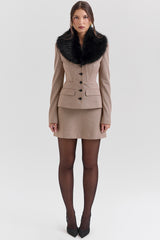 Buckingham-Puppytooth Check Hourglass Jacket - SALE