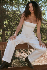 Audette-White Structured Corset