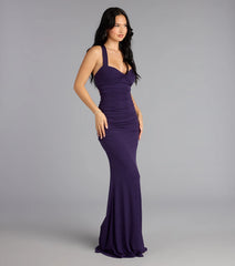 Tatiana Lace-Up Mermaid Glitter Formal Dress-Purple