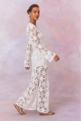 Lorne Cotton Crochet Maxi Dress