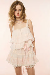 Novalee Cotton Peplum Ruffle Top
